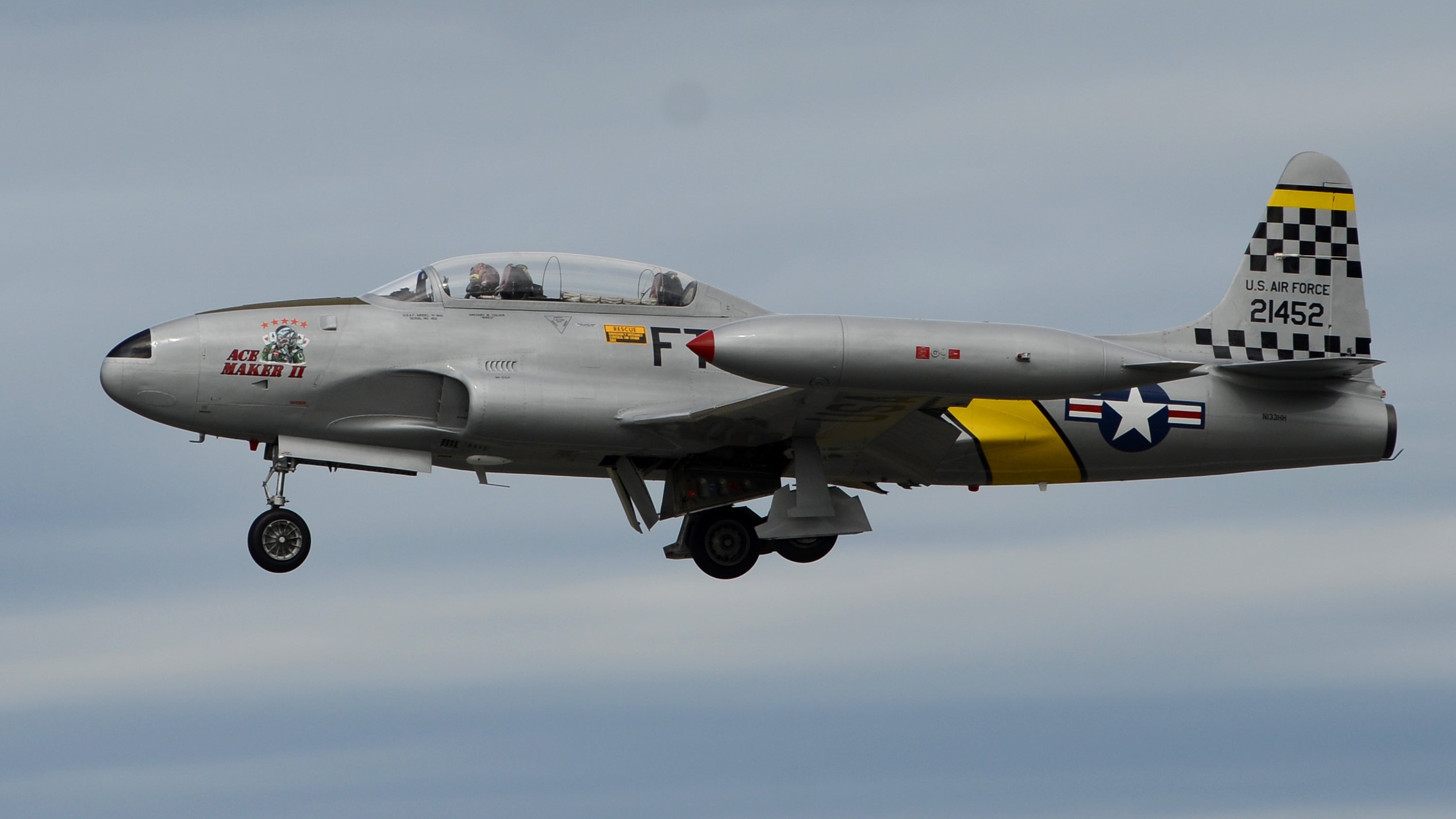 Greg Colyer T-33 in flight